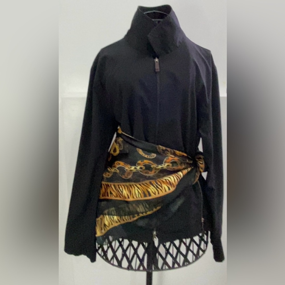 Black and Gold Tiger Print Scarf/Scarve Vintage - Picture 9 of 9